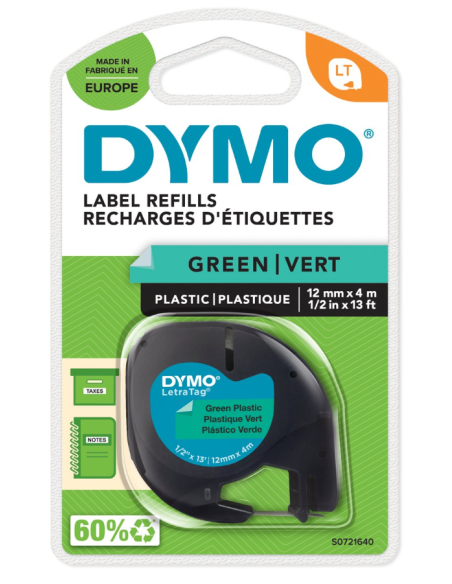 CINTA DYMO PLATICO VERDE