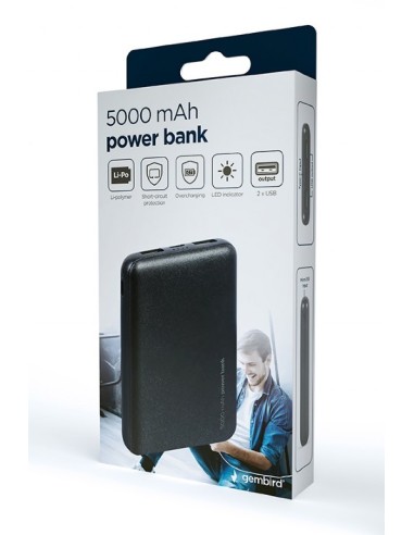 POWERBANK 5000 mAh, Negro