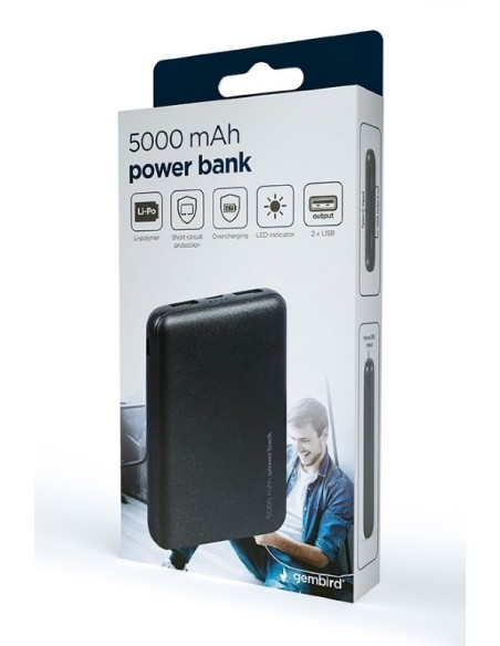 POWERBANK 5000 mAh, Negro