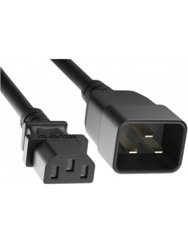 Prolongador de red C20/13 Negro, 2 Mts