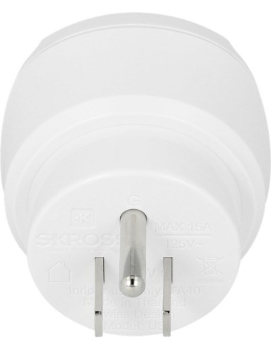 ADAPTADOR EUROPEO-USA CON  TOMA TIERRA