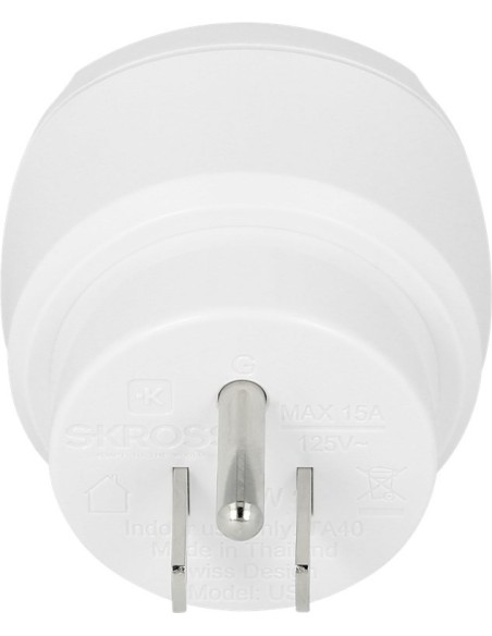 ADAPTADOR EUROPEO-USA CON  TOMA TIERRA