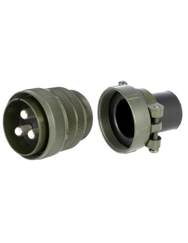 CONECTOR MILITAR 3 PINS MACHO 150A 900VDC-1.2KVAC