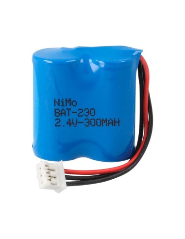 PACK 2 BATERIAS NI-CD 2.4V 300MAH 30x29x14,5mm 3CABLES