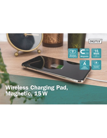 Almohadilla de carga inalámbrica, magnética, 15W