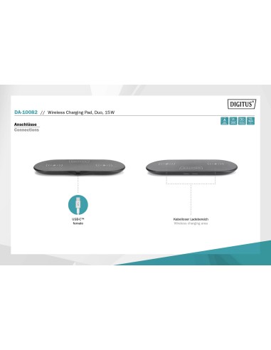 Base de carga inalámbrica Dual 15W