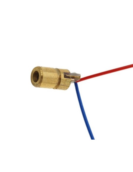 DIODO LÁSER ROJO CON CABEZAL DE COBRE PEQUEÑO, 150MW, 5V, 6MM OD