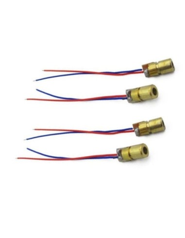 DIODO LÁSER ROJO CON CABEZAL DE COBRE PEQUEÑO, 150MW, 5V, 6MM OD