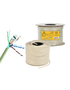 Bobina 100mts CABLE DE RED RJ-45 CAT6 UTP (SIN BLIANDAR)  CCA rígido