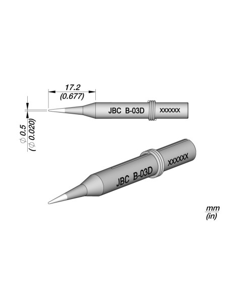 PUNTA JBC 0.5MM PARA 14S 0150300