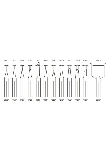 PUNTA JBC 1MM 30ST/40ST  0390401