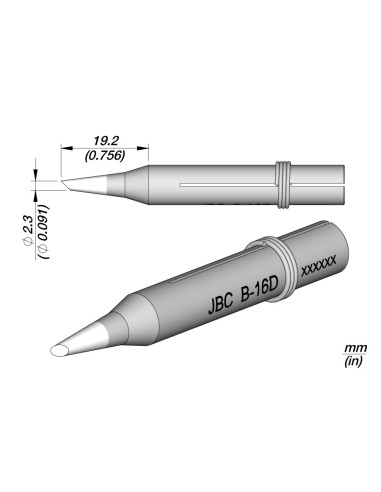 PUNTA JBC 2.3MM PLANA  30/40ST 0400200