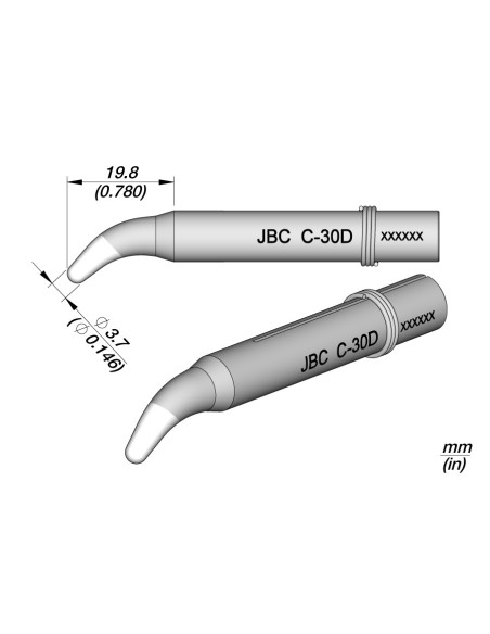 PUNTA CURVA JBC 3.7MM 55N 0550608
