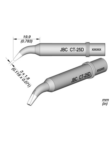 0550707 PUNTA JBC 3X1.8MM 55N
