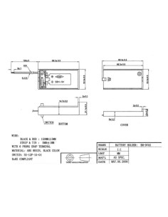 PORTAPILAS PILA 9V CON TAPA 2