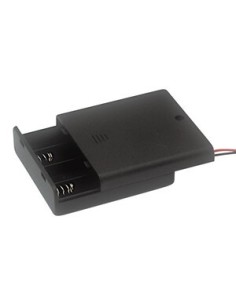 PORTAPILAS 4 R6 CON TAPA Y INTERRUPTOR