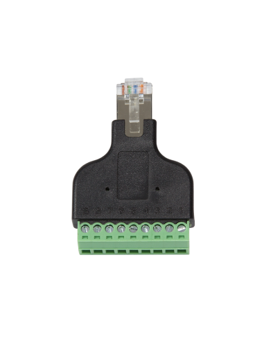 Adaptador de terminal de tornillo RJ45 macho a 8 pines
