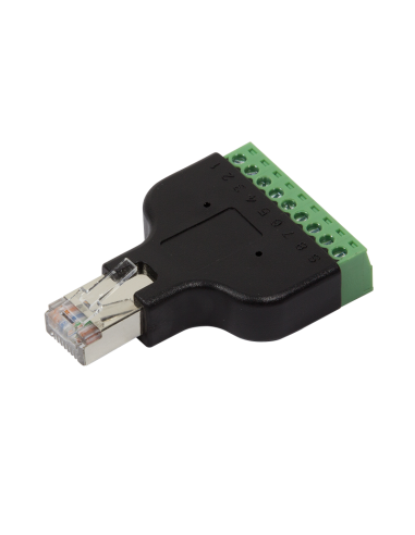 Adaptador de terminal de tornillo RJ45 macho a 8 pines