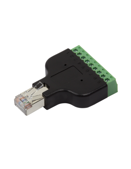 Adaptador de terminal de tornillo RJ45 macho a 8 pines