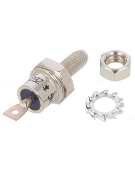 DIODO 25A 1600V M5 DO5 ANODO EN LA TUERCA SIN RABILLO