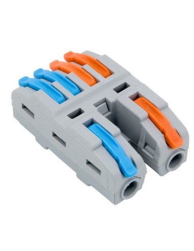 BORNA BIFURCADOR DE CONEXION DOBLE 1x2 EN LINEA HASTA 4mm