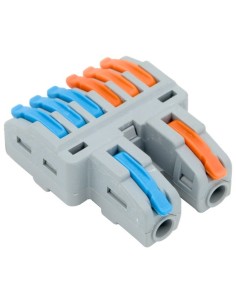 BORNE BIFURCADOR DE CONEXION TRIPLE 1x3 EN LINEA HASTA 4mm