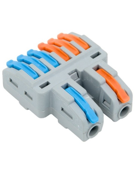 BORNE BIFURCADOR DE CONEXION TRIPLE 1x3 EN LINEA HASTA 4mm