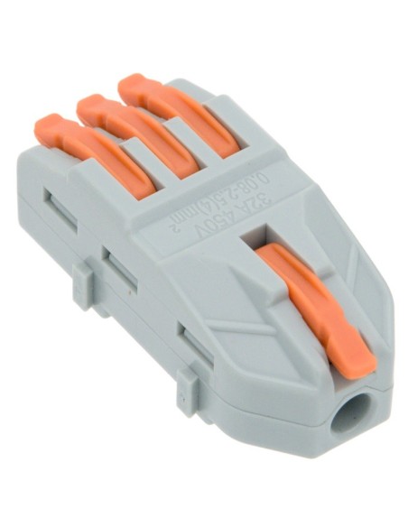 BORNA BIFURCADOR SIMPLE DE ALIMENTACION TRIPLE SALIDA EN LINEA HASTA 4mm