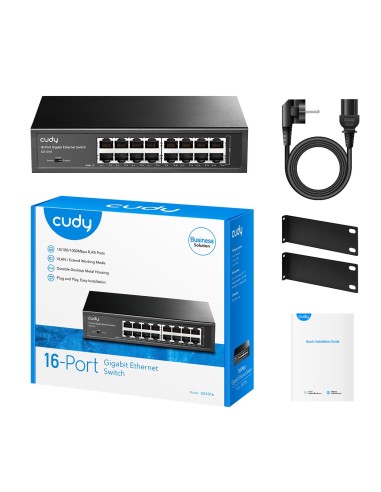 Switch 16x gigabit rack 19"