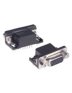 CONECTOR SUB-D HD 15 HEMBRA  CODO PCB