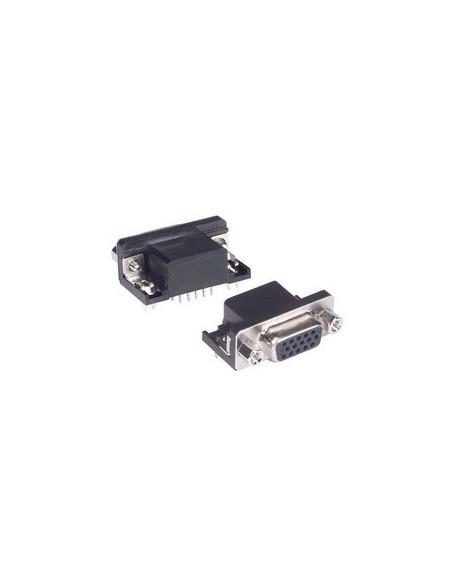CONECTOR SUB-D HD 15 HEMBRA  CODO PCB