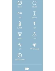 BOMBILLA LED 4W 12V 370LM 120º LUZ CALIDA 3000K 2