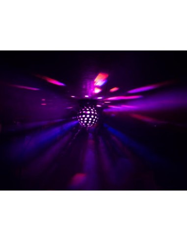 BOLA DE ESPEJOS CON LEDs RGBWA-UV