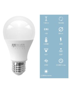 BOMBILLA LED 20W LUZ CALIDA 2200LM E27 3000K