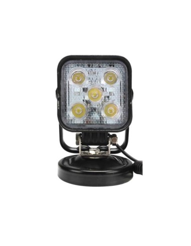 FOCO LED 5X3W BLANCO NEUTRO 800LM 12-24V IP67 CON IMAN