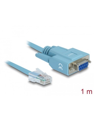Cable adaptador 1mts RS-232 DB9 hembra a 1 x Serie RS-232 RJ45 macho