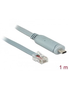 Cable adaptador 1mts USB 2.0 Type-C™ macho a 1 x Serie RS-232 RJ45 macho