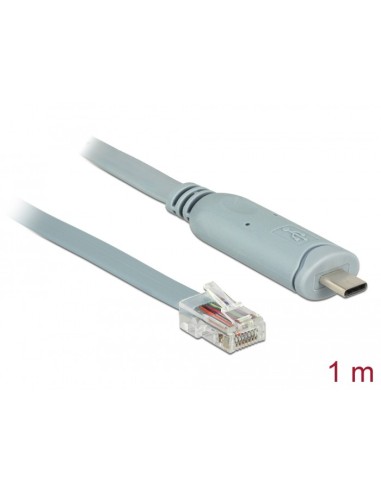 Cable adaptador 1mts USB 2.0 Type-C™ macho a 1 x Serie RS-232 RJ45 macho