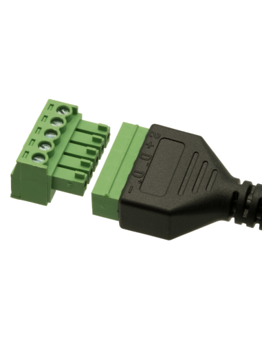 Conexion USB-C Macho a terminales 0.25m