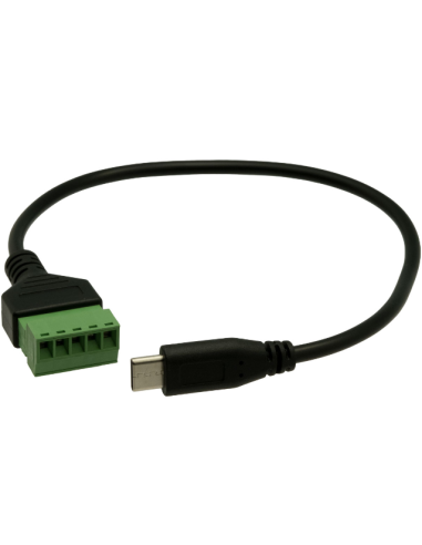 Conexion USB-C Macho a terminales 0.25m