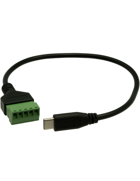 Conexion USB-C Macho a terminales 0.25m