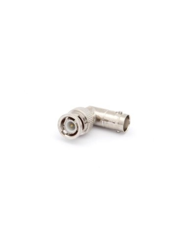 CONECTOR BNC MACHO A CONECTOR BNC HEMBRA ACODADO