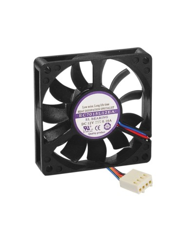 Ventilador 70x70x15mm 12Vdc 4 hilos CON CONECTOR