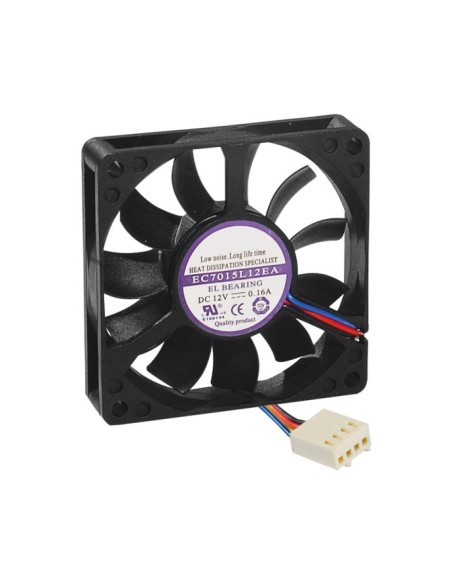 Ventilador 70x70x15mm 12Vdc 4 hilos CON CONECTOR
