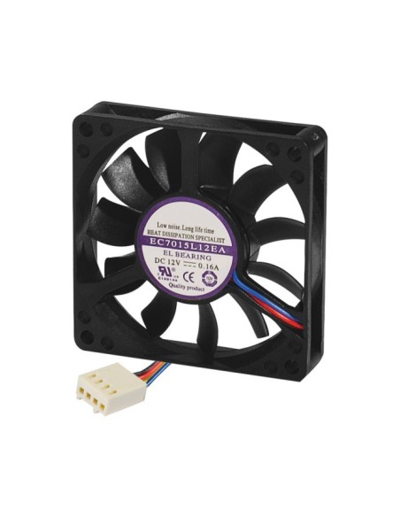 Ventilador 70x70x15mm 12Vdc 4 hilos CON CONECTOR