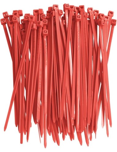 100 BRIDAS ROJAS 2.6X100MM