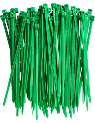 100 BRIDAS VERDES 2.6x100MM
