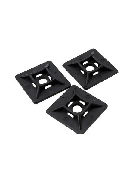 100 BASES ADHESIVAS NEGRAS  27X27mm