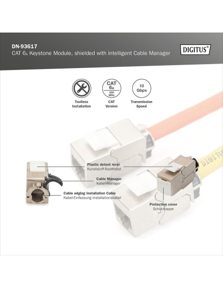 Módulo Keystone CAT 6A, apantallado
