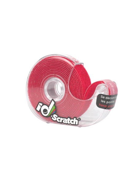 Cinta velcro carrete 2m x 2cm color rojo